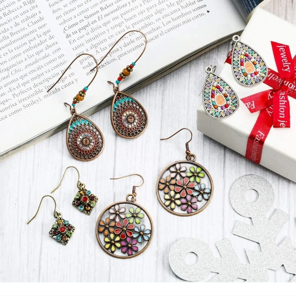 Colorful Bohemian Earrings Set